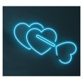 thumbnail image 1 of Letrero De Neón LED Con Forma Corazón Y Flecha, Dos Corazones, Amor, Decoración Pared, Boda, Pareja, Dormitorio, Guardería 45cm, 1 of 2