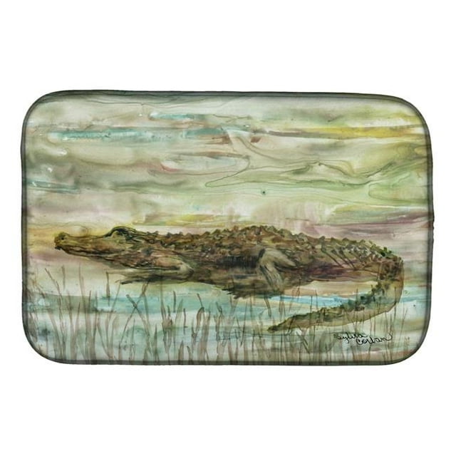 Carolines Treasures SC2016DDM Alligator Sunset Dish Drying Mat