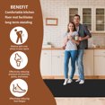 thumbnail image 4 of Kitchen Mat 2Pcs Cushioned Anti-Fatigue Area Rug Sets Waterproof Non-Slip Kitchen Mats and Rugs Heavy Duty Comfort Foam Rug for Kitchen Floor Home Office Sink in Black, 4 of 7