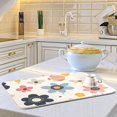 thumbnail image 6 of Yayeee Dish Drying Mat for Kitchen Counter 18"x24" Microfiber Absorbent Pad, Beige Retro Flower, 6 of 7