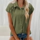 thumbnail image 2 of Camisas de Manga Larga para las Mujeres de Ajuste Suelto de las Mujeres de Algodón de Lino Blusa Casual Cuello en V, Poliéster, 2 of 9