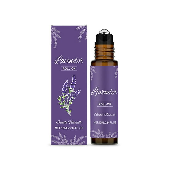 Organic Roll-On Lavender - 2-in-1: Fragrance & Care - Lavender Oil Roll-On with Jojoba & Almond Oil - Oil Ball Soothing And Relaxing Portable Plant Ball Care 10ml - Ideal in the Evening