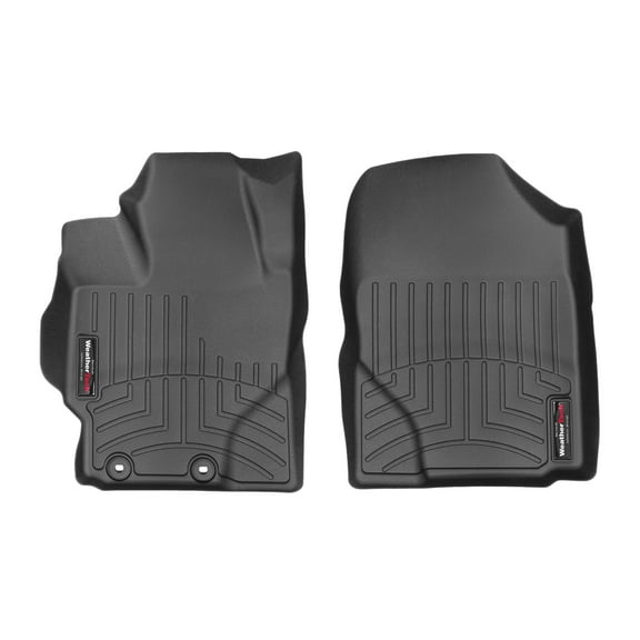WeatherTech Custom Fit FloorLiners compatible with 2016-2019 Toyota Prius C - 1st Row (Driver & Passenger), Black