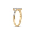 thumbnail image 4 of FB Jewels 10kt Yellow Gold Womens Round Diamond Heart Ring 1/5 Cttw Size 9.5, 4 of 4