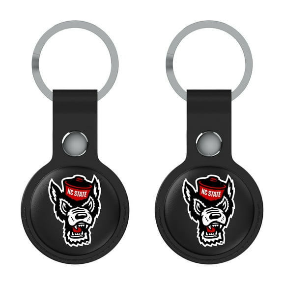 Keyscaper Black NC State Wolfpack  Two-Pack AirTag Holders