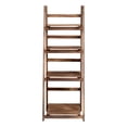 thumbnail image 2 of Fionafurn 4-Tier 44'' Ladder Shelf Bookshelf Bookcase Storage Display Plant Leaning Shelf Brown, 2 of 11