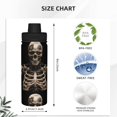 thumbnail image 3 of Yiaed Cyber Skeleton With Tattoos Print Sports Insulated Kettle Bottle Reusable Stainless Steel Insulated Cup, Outdoor Portable Casual Stainless Steel Insulation Cup, 3 of 7
