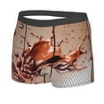 thumbnail image 5 of Goofa Coffee Beans Chocolate Splash Printed Men's Boxer Briefs Underwear, Moisture-Wicking Underwear, Trunk,Soft and Breathable Cotton Underwear-Small, 5 of 9