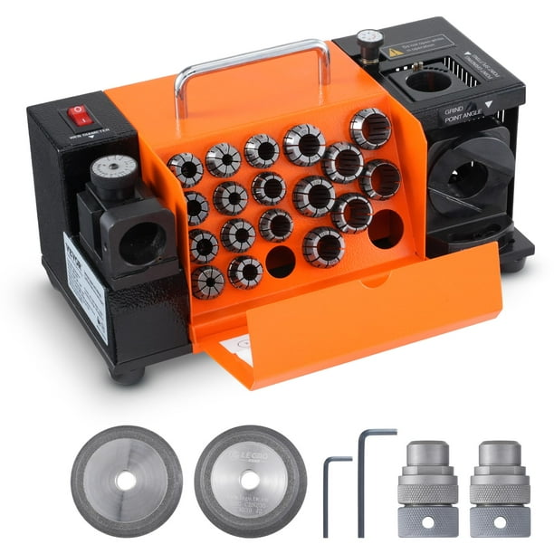 Afilador de brocas VEVOR MR-20G, 3-20 mm, ángulo de 95°-135°