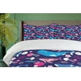 thumbnail image 4 of Ambesonne Whales Duvet Cover Sets, Floral Nautical Elements, 2-King, Indigo and Multicolor, 4 of 6