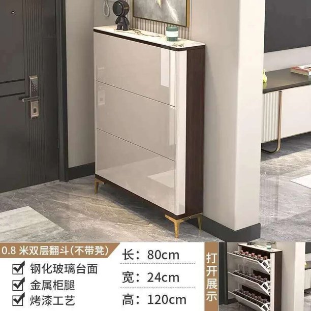 Zapatero con taburete plegable para cambiar zapatos, muebles de lujo para el hogar, entrada de almacenamiento, zapatero ultrafino para pasillo, estante g