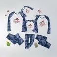 thumbnail image 5 of Odeerbi Christmas Pajamas For Family Boys Girls Parent-Child Warm Suit Homewear Long-Sleeved Trousers Two-Piece Se Kids Navy, 5 of 9