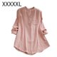 thumbnail image 1 of Sonducket Mujer Camisa Manga Larga Primavera Otoño Blusa Con Cuello En V Chica Suelta Top Prendas para la parte del cuerpo rosado 5XL, 1 of 1
