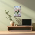 thumbnail image 2 of ZHONGYUTONG Peony Canvas Wall Art Pink Flower in Vase Pictures Floral Painting Romantic Poster Print for Bathroom Decor Framed (12.00" x 18.00"), 2 of 5
