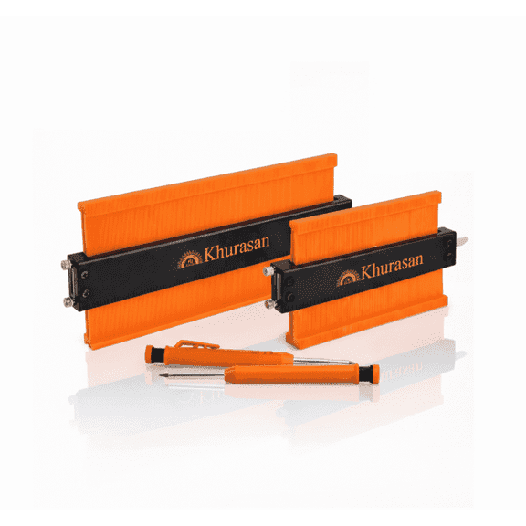 Khurasan Contour Gauge Set with Aluminum Lock 2-Piece 10-Inch and 5-Inch