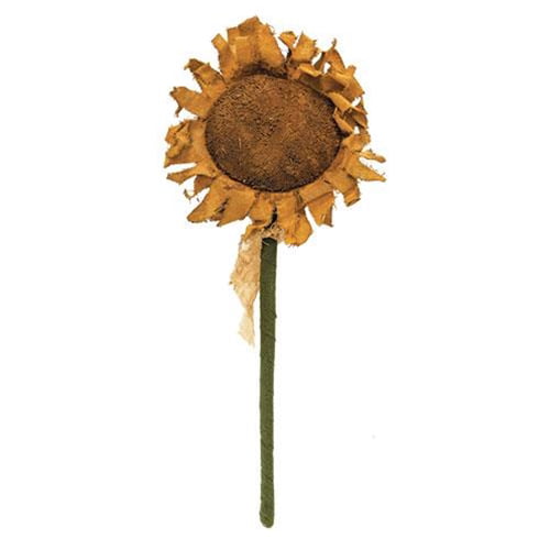 New Primitive Rustic YELLOW DAISY Floral Herb Pick Stem 16" 