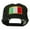 Black, variant on Youth Italy Flag Embroidered Foam Mesh Back Cap - Black OSFM