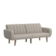 thumbnail image 2 of Weston Home Fosnavag Upholstered Convertible Futon Sofa Bed with USB, Light Grey Linen, 2 of 7