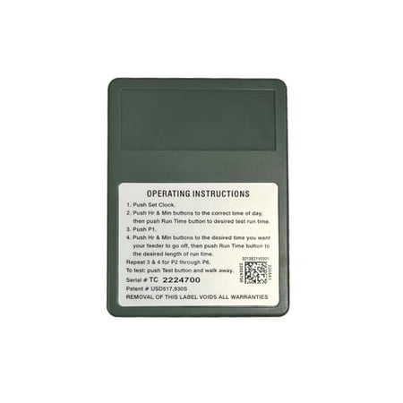The Timer Wildlife Feeder Controller for Deer Turkey Hog and Other Wildlife Feeders 12 or 6 Easy to Program and Install with Backlit LCD Multiple programmable Feed Times