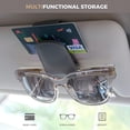 thumbnail image 2 of Soporte magnético de cuero para gafas de sol, clip para colgar gafas para visera de coche, adecuado para gafas de diferentes tamaños, negro, 1 paquete, 2 of 5