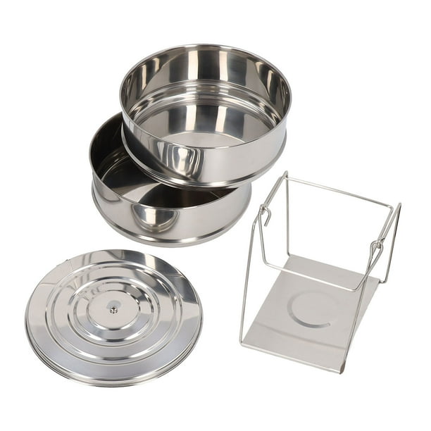 Olla De De Acero Inoxidable, Durabilidad Práctica, Calentamiento Uniforme, Olla De De 2 Niveles Para Cocina