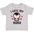 thumbnail image 3 of Inktastic I Love My Nana with Cute Penguin and Hearts Girls Toddler T-Shirt, 3 of 5
