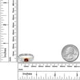 thumbnail image 6 of Gem Stone King 925 Silver and 10K Yellow Gold Red Garnet and White Zirconia Engagement Ring for Women | 2.05 Cttw | Round 5MM | Gemstone January Birthstone | Size 7, 6 of 6