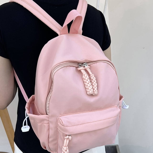 Backpack 1Pc Cute Backpack Daypack Kawaii Bag Shoulder Bag Hiking Travel Backpack Backpack Purse Hiking Travel Girls Cute Backpack Simple Day School Backpack Large Capacity Junior High School Pink