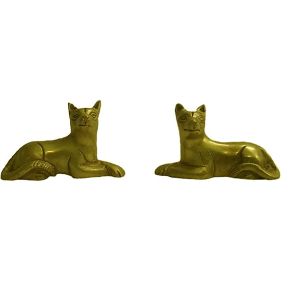 Royal Handicrafts Brass Dog Statue - Set of 2