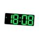 thumbnail image 3 of Reloj de pared digital con atenuador LED y despertador de escritorio para adolescentes, dormitorio y oficina, color verde, 3 of 9