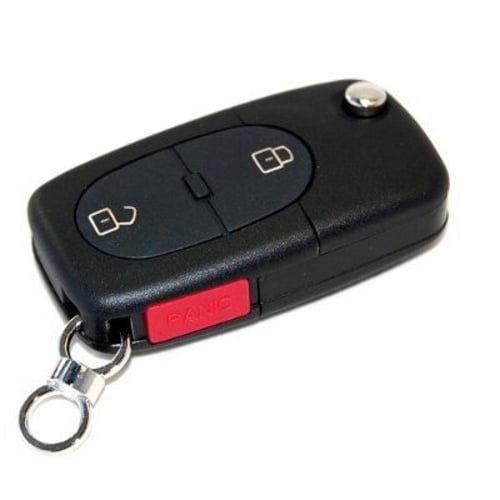 HQRP Flip Key FOB Shell Remote Case for Audi TT 2000 2001 2002 & A6 2003 2004 