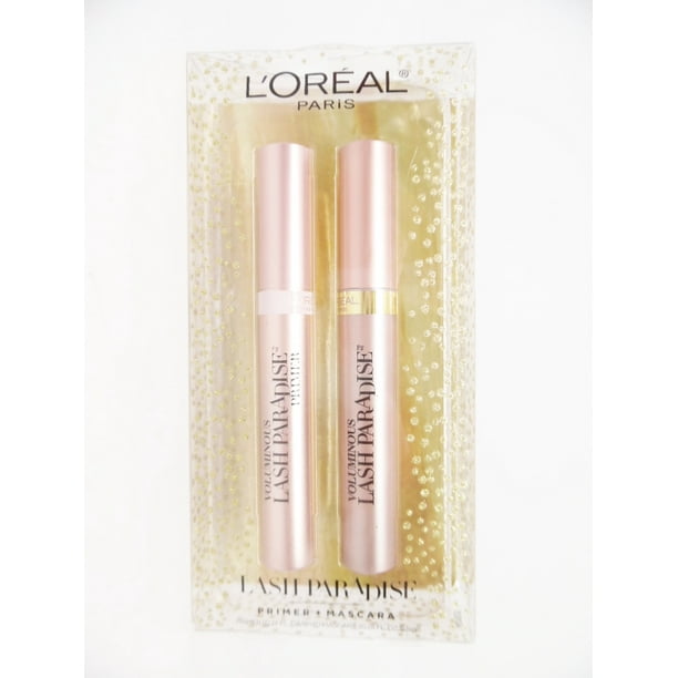 L'Oreal Paris Voluminous Lash Paradise Primer Mascara Duo Black & Pink 2pk