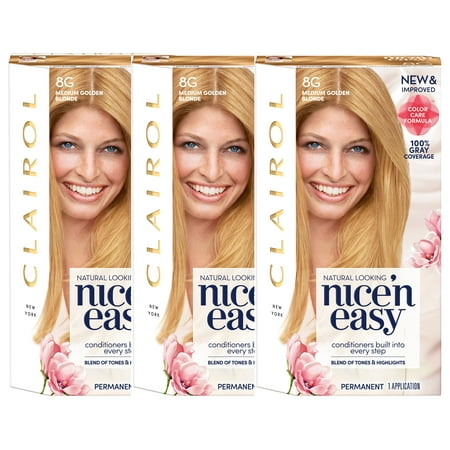 Clairol Nice N Easy Permanent Hair Color 8g Medium Golden Blonde