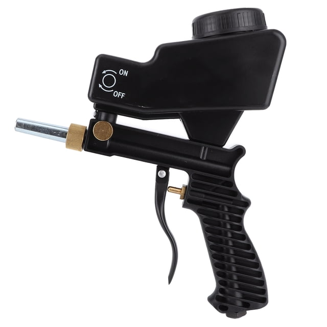 Sand blasters Gun for Air Compressor, Portable Sandblasting Gun with gravit Feed for Paint, rusts Removal and Glass Etching, Paint & rusts Remover for Aluminum, Sand, Walnut Shells
