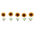 thumbnail image 5 of sunsanly 2/5Pcs Shaking Head Sunflower Car Decoration Adhesive Auto Dashboard Center Console Yellow Flower Ornament Doll Toy Figurine Christmas Gift, 5 of 8
