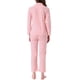 thumbnail image 3 of Conjunto de lounge para mujeres INSPIRE CHIC de algodón, con botones, estampado de patrón lindo, manga larga, cuello con muesca, conjunto de pantalones con bolsillos, pijama L Cherry, 3 of 6