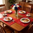 thumbnail image 6 of Beautynvta 4th of July Placemats, Independence Day Patriotic Placemats, Red White Blue Heat-Resistant Washable Table Mat for Kitchen Dining Table Decor, 16.5x12.6 Inch, 6 of 6