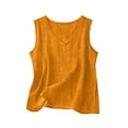 thumbnail image 3 of Women's Cotton Linen V Neck Sleeveless Tank Top Casual Summer Loose Fit, 3 of 6
