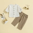 thumbnail image 2 of TAIAOJING Baby Girl Boy Clothes Spring Summer Floral Cotton Short Sleeve Tshirt Long Pants Clothes Outfits 3-4 Years, 2 of 8