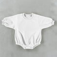 thumbnail image 5 of Enjoytime Baby Romper Crew Neck Long Sleeve Bodysuit Top Solid Color Soft Infant Onesie for Boys Girls 0-24 Months, 5 of 6