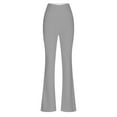 thumbnail image 4 of Fanxing High Waist Mini Flared Leggings for Women Tummy Control Casual Flare Yoga Pants for Yoga Workout Gym Bootcut Legging Pant Winter Gray,XL, 4 of 4