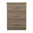 thumbnail image 3 of Xukmct Wood Nightstand with 3 Drawers, Beside Table for Bedroom, Office, Home, Brown, 3 of 4