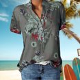 thumbnail image 1 of Camisas Estampadas Camisa casual de primavera verano Elegante blusa de oficina Simple Tallas grandes (Gris 4XL) Cgtredaw Para estrenar, 1 of 1