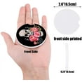 thumbnail image 2 of FMSHPON Skull and Fresh Flower Black Set of 6 Car Coaster for Drinks, Absorbent Ceramic Stone Coasters Cup Mat with Cork Base for Home Kitchen Room Coffee Table Bar Decor, 2 of 5