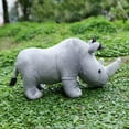 thumbnail image 4 of 35cm Real Life Rhinoceros Plush Toy Stuffed Lifelike African Rhinos Wild Animals Doll Toys  For Kids Children Xmas Gift Decor, 4 of 7