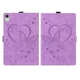 thumbnail image 2 of New iPad 10th Generation Case 2022, Dteck Embossed Love Pattern Slim Lightweight PU Leather Wallet Flip Cover with Stylus Holder for iPad 2022 10.9 inch, Purple, 2 of 5