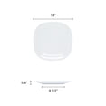 thumbnail image 2 of Excellante Passion White Melamine Dinnerware Collection 14 X 14 Inch Round Square Plate, Comes in Each, 2 of 2