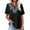 Black, variant on Ruyang Women's Cotton Linen Embroidery Shirt V Neck Solid Color Female Art Loose Pullover Short Sleeve Top Shirts for Women Casual Summer