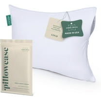 ComfyDown Pillowcase for Toddler & Travel Pillows, Breathable, 100% Cotton, 400-Thread Count, Zipper Closure - Made in USA - 13"x18"