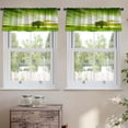 thumbnail image 2 of LALILO Kitchen Curtain Valance Green Landscape Tree Green Rod Pocket Window Curtain 52"x 18" Set of 2, 2 of 5